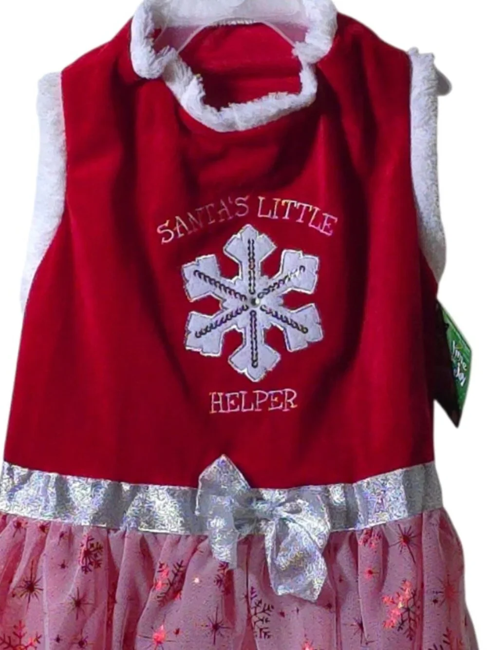Christmas Dog Dress XL Santa’s Little Helper Holiday Pet Outfit NWT